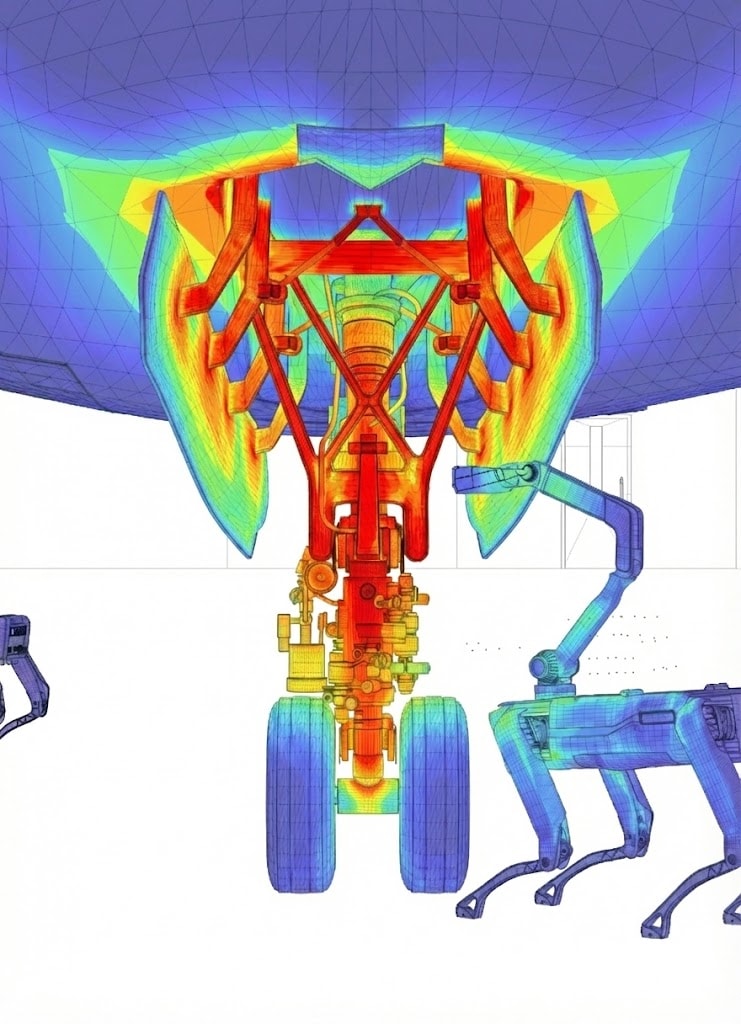 Photo of a silhouette of 2 dancers posing in front of a red curtain.