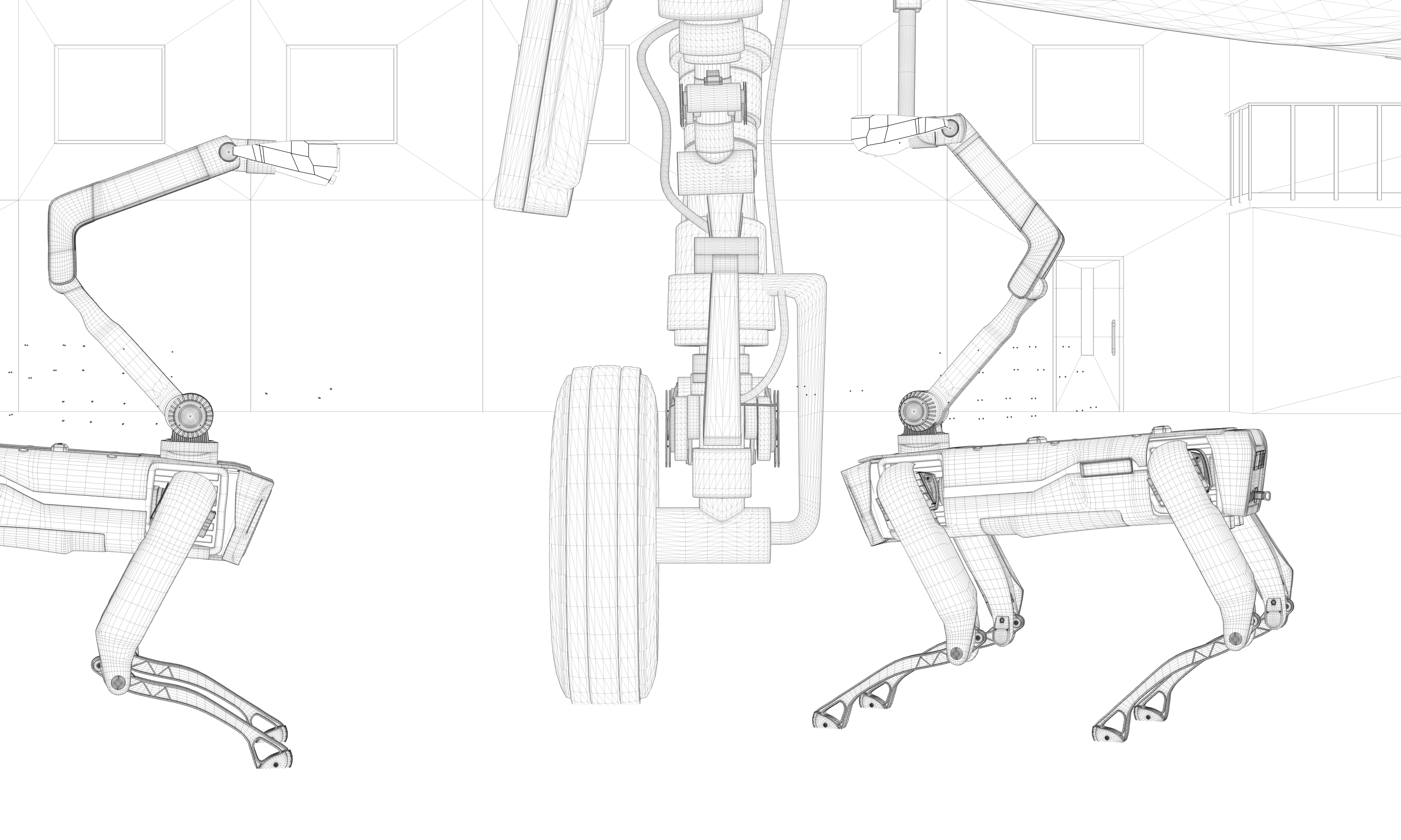 Photo of a silhouette of 2 dancers posing in front of a red curtain.